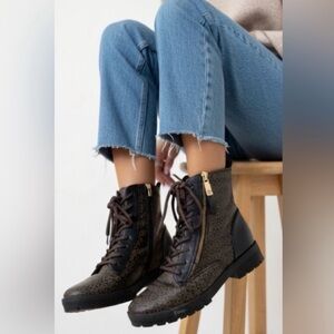 Black & Brown Combat Boots